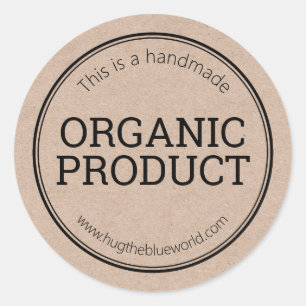 Adesivo Rótulos de Kraft de Produtos Orgânicos