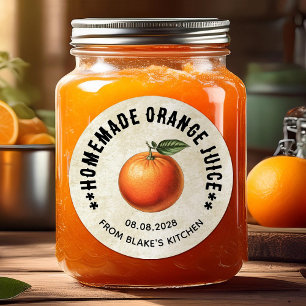 Adesivo Rótulos de lata de Suco de Laranja em estilo vinta