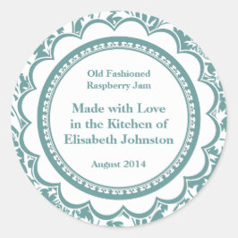 Adesivo Rótulos de latas Damask para Emperramentos Homemad