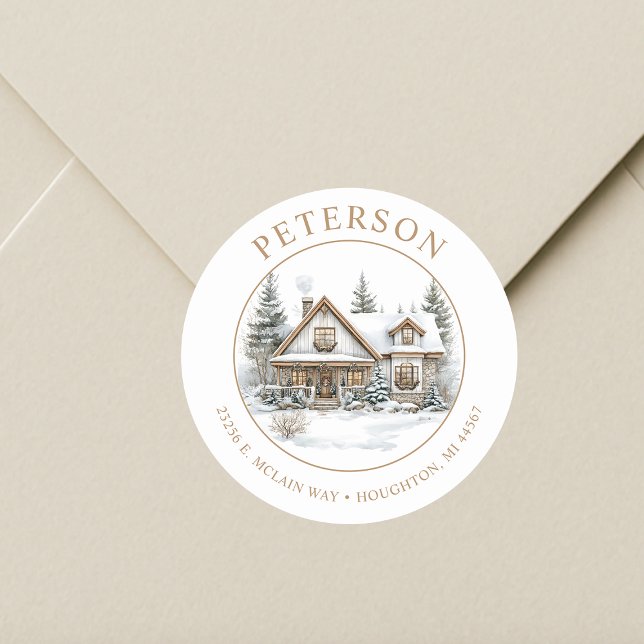 Adesivo Rótulos de Novo Endereço de Regresso Doméstico (Criador carregado)