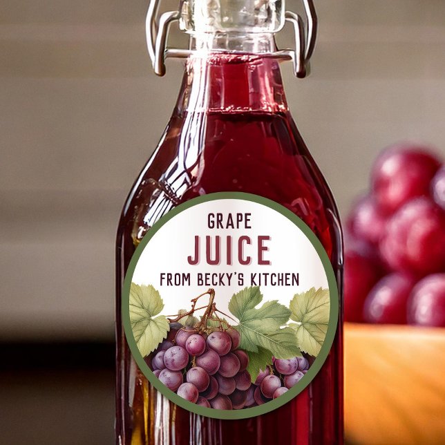 Adesivo Rótulos de Pantaria de Sumo de Uva Vermelha Homema (Criador carregado)