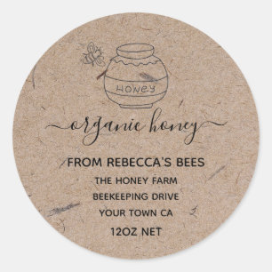 Adesivo Rótulos de Potes de Mel Apiário Abelha Melífera