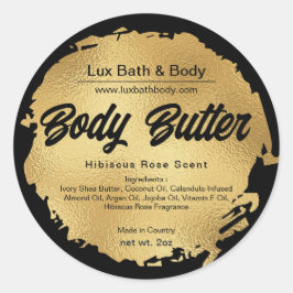 Adesivo Rótulos de produto Black Gold Foil Modern Luxury R