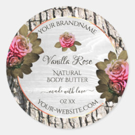 Adesivo Rótulos de Produto de Latido de Árvores Brancas