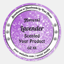 Adesivo Rótulos de produto espumante roxos e espumantes