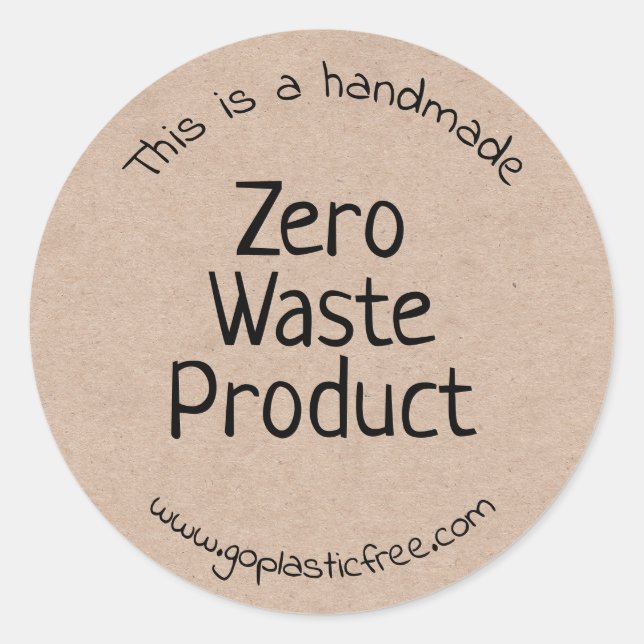 Adesivo Rótulos de produto Kraft sem desperdício feito à m (Frente)