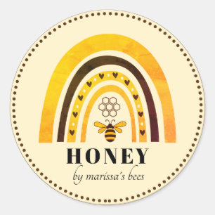 Adesivo Rótulos de produto Mel Rainbow Bee Honey