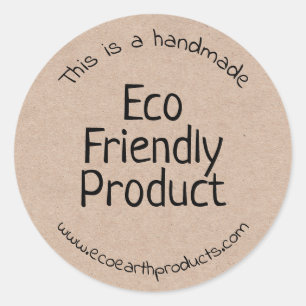 Adesivo Rótulos de produtos ecológicos da Kraft feitos
