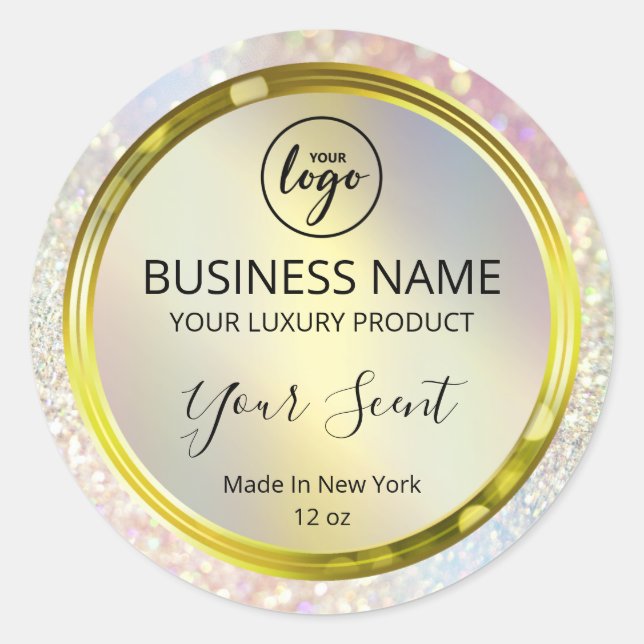 Adesivo Rótulos de produtos holográficos brilhantes (Frente)