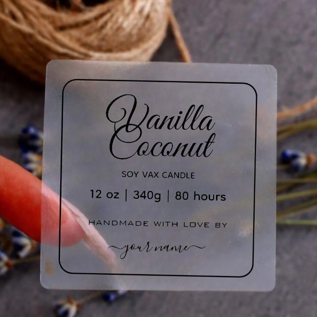 Adesivo Rótulos de Velas Personalizados Transparentes e Cl (Criador carregado)