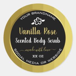 Adesivo Rótulos Dourados e Pretos para Encapsulamento Seru