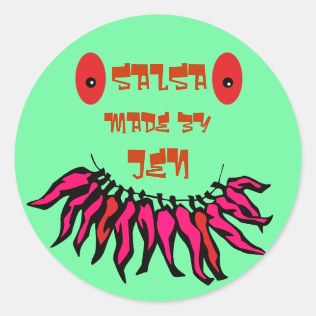 Adesivo Rótulos Enpimentados Engraçados (Frente)