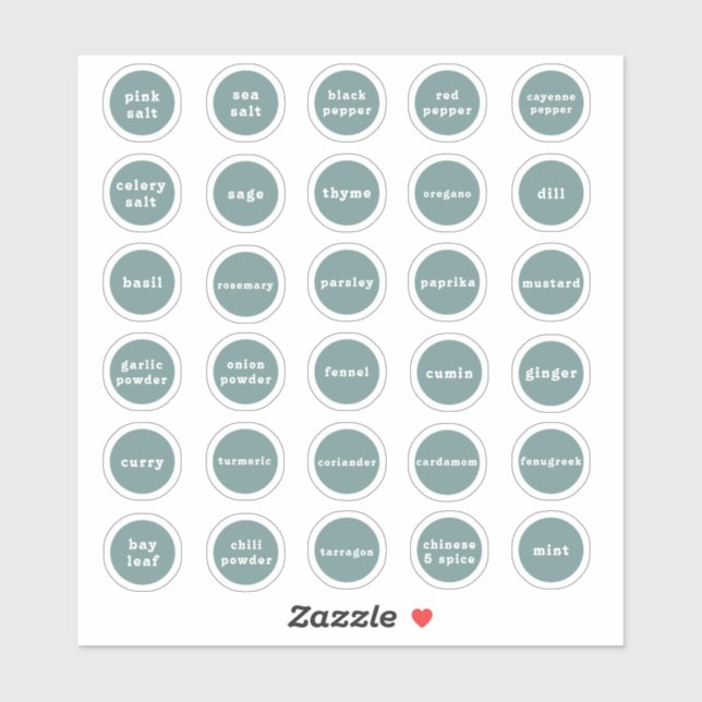 Adesivo Rótulos Herb e Spice (Folha)