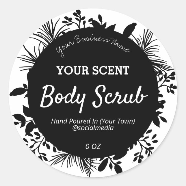 Adesivo Rótulos incríveis de produtos botânicos (Frente)