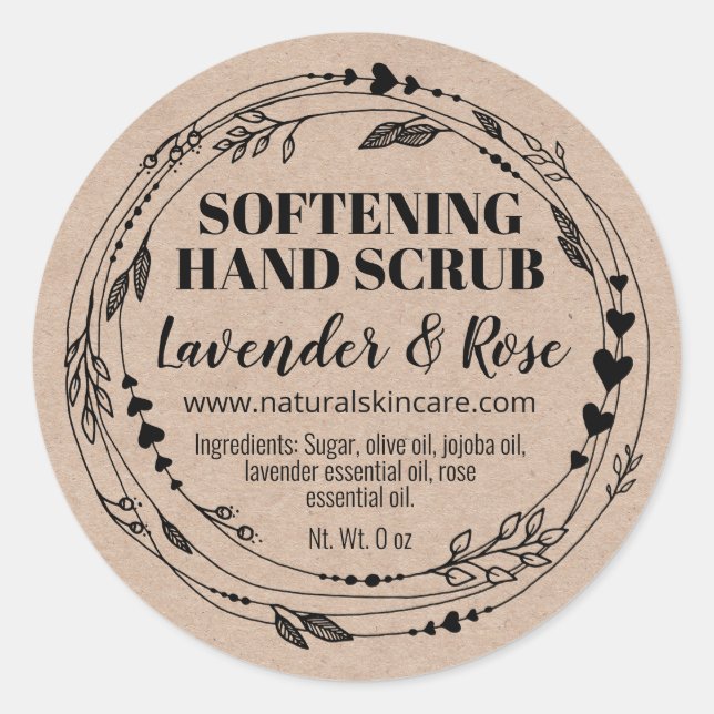 Adesivo Rótulos Kraft de Mão de Açúcar Fabricado (Frente)