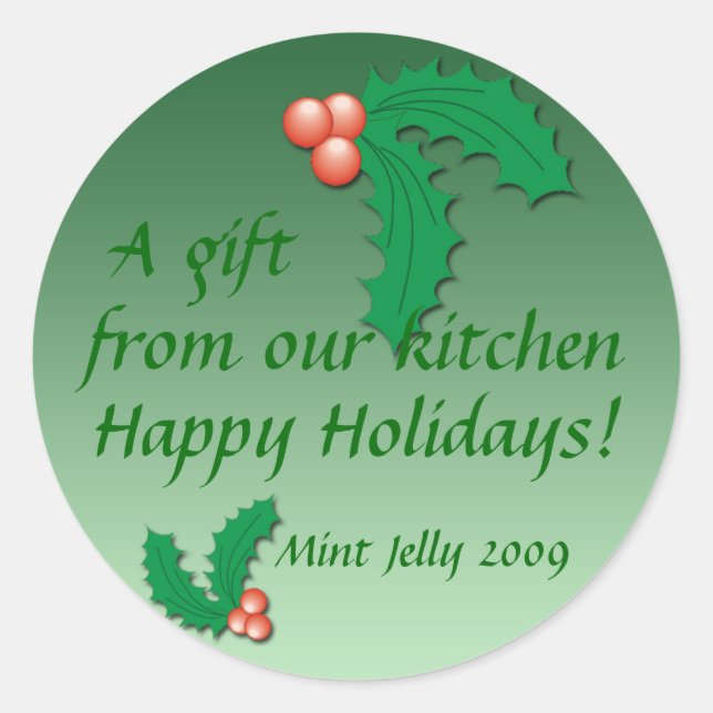 Adesivo Rótulos para emade Holiday Jam, Jelly ou Salsa (Frente)