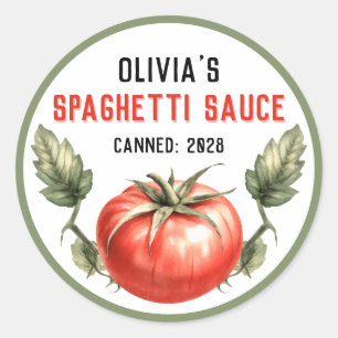 Adesivo Rótulos para lata de molho de spaghetti estilo vin