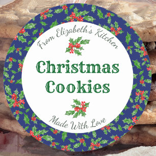 Adesivo Rótulos Personalizados de Biscoitos de Natal Verme
