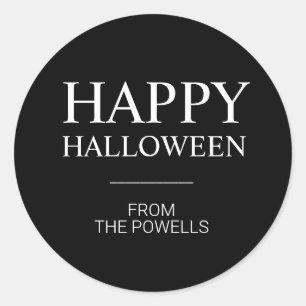 ADESIVO ROTULOS PERSONALIZADOS DE FELIZ HALLOWEEN CLÁSSI