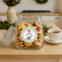Adesivo Rótulos Personalizados para Biscoitos de Natal Cas