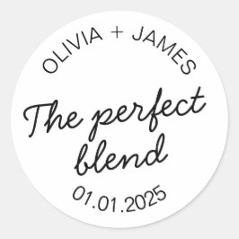 Adesivo Rótulos The Perfect Blend | Branco Redondo Fosco