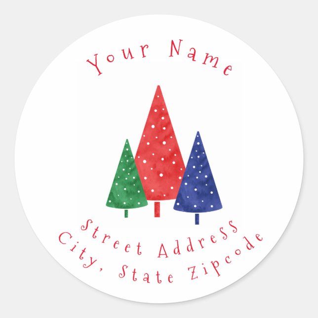 Adesivo Rótulos 'Verdes, Azuis, Vermelhos' (Frente)