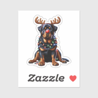 Adesivo Rotweiller Reindeer Sticker