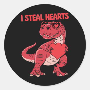 Adesivo Roubo Corações Trex Dinossauro Gles Dia dos Namora
