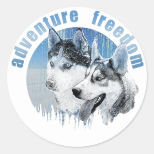 Adesivo Rouco Abenteuer Freiheit Schnee HuskyARTist
