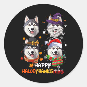 Adesivo Rouco Cão Hallothanksmas Halloween Dia de Ação de 