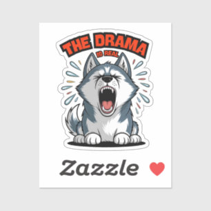 Adesivo Rouco Engraçado "O Drama É Real" Gritando Memória 