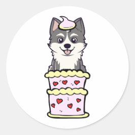 Adesivo Rouco engraçado pulando de um bolo