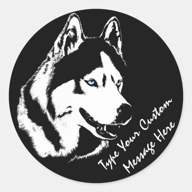 Adesivo Rouco Stickers Siberian Husky Malamute Stickers (Frente)
