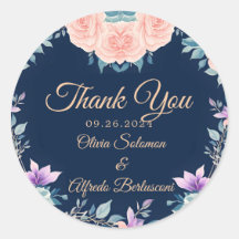 Rouge e Azul Naval Floral Elegante Moderno