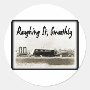 Adesivo Roughing o lisamente no reboque do vintage