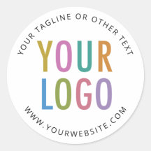 Round Custom Stickers Business Logo Small Minimum