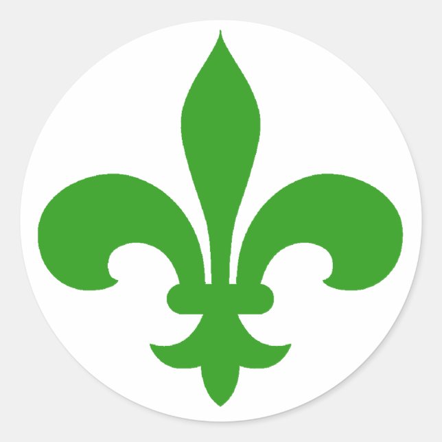 Adesivo Round Fleur de Lis Stickers GREEN (Frente)