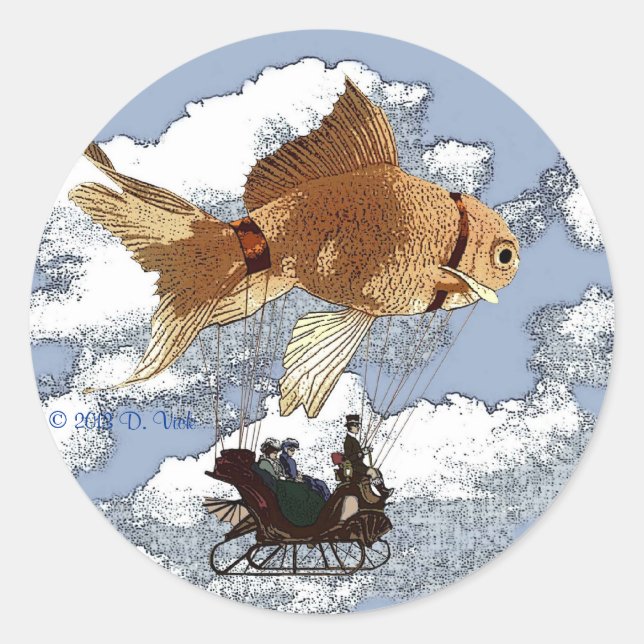 Adesivo Round Goldfish Sticker (Frente)