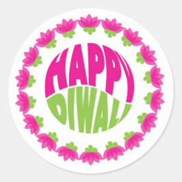 Adesivo Round Happy Diwali Stickers