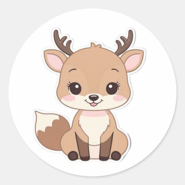 Adesivo Round Kawaii Dee Sticker - Bonita e Divertida (Frente)