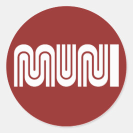 Adesivo Round Maroon San Francisco Muni Sticker