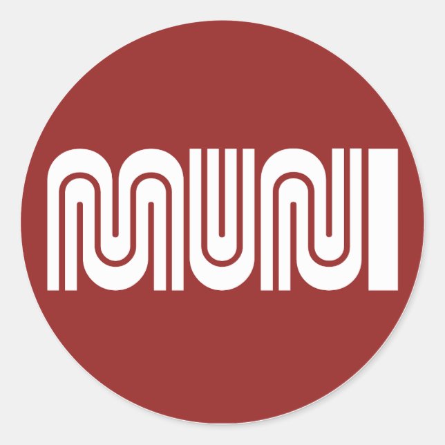 Adesivo Round Maroon San Francisco Muni Sticker (Frente)