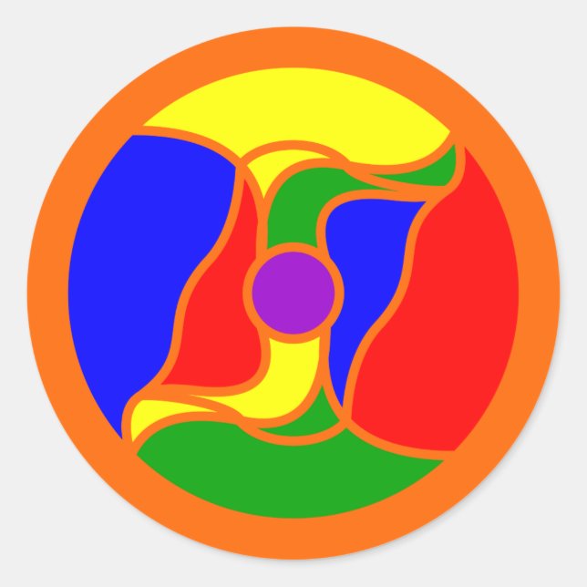 Adesivo Round Optoskept Mandala Sticker (Frente)