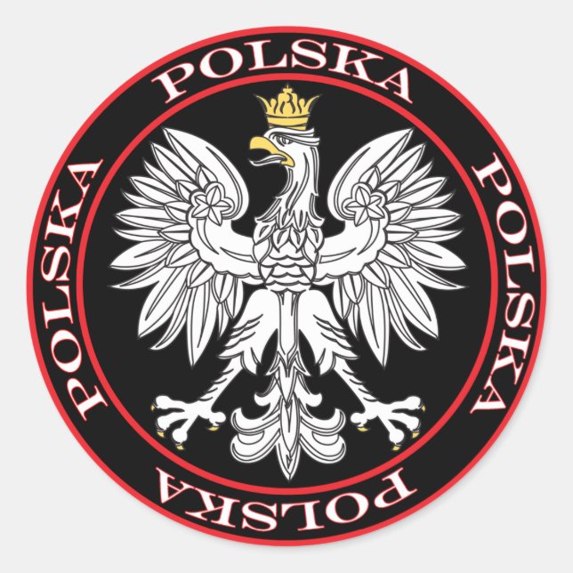 Adesivo Round Polska Eagle (Frente)