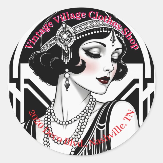 Adesivo Round Sticker for Small Business Vintthing (Frente)