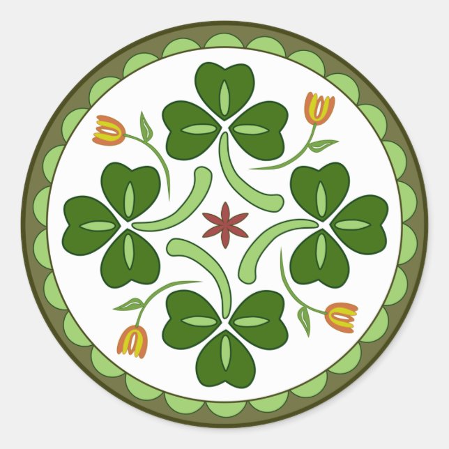 Adesivo Round Sticker - Irish Good Sorck Hex (Frente)