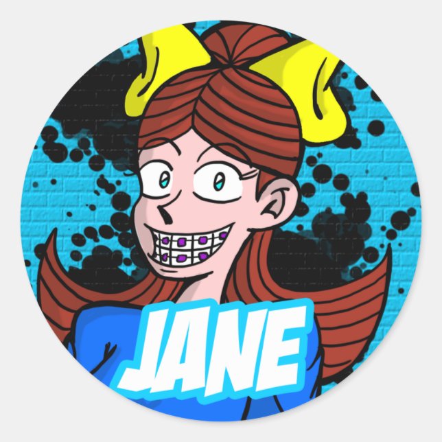 Adesivo Round Sticker Jane (Frente)