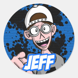 Adesivo Round Sticker Jeff