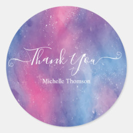 Adesivo Round Sticker Thanks nice elegant typography