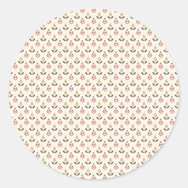 Adesivo Round stickers featuring a pattern of pastel  (Frente)